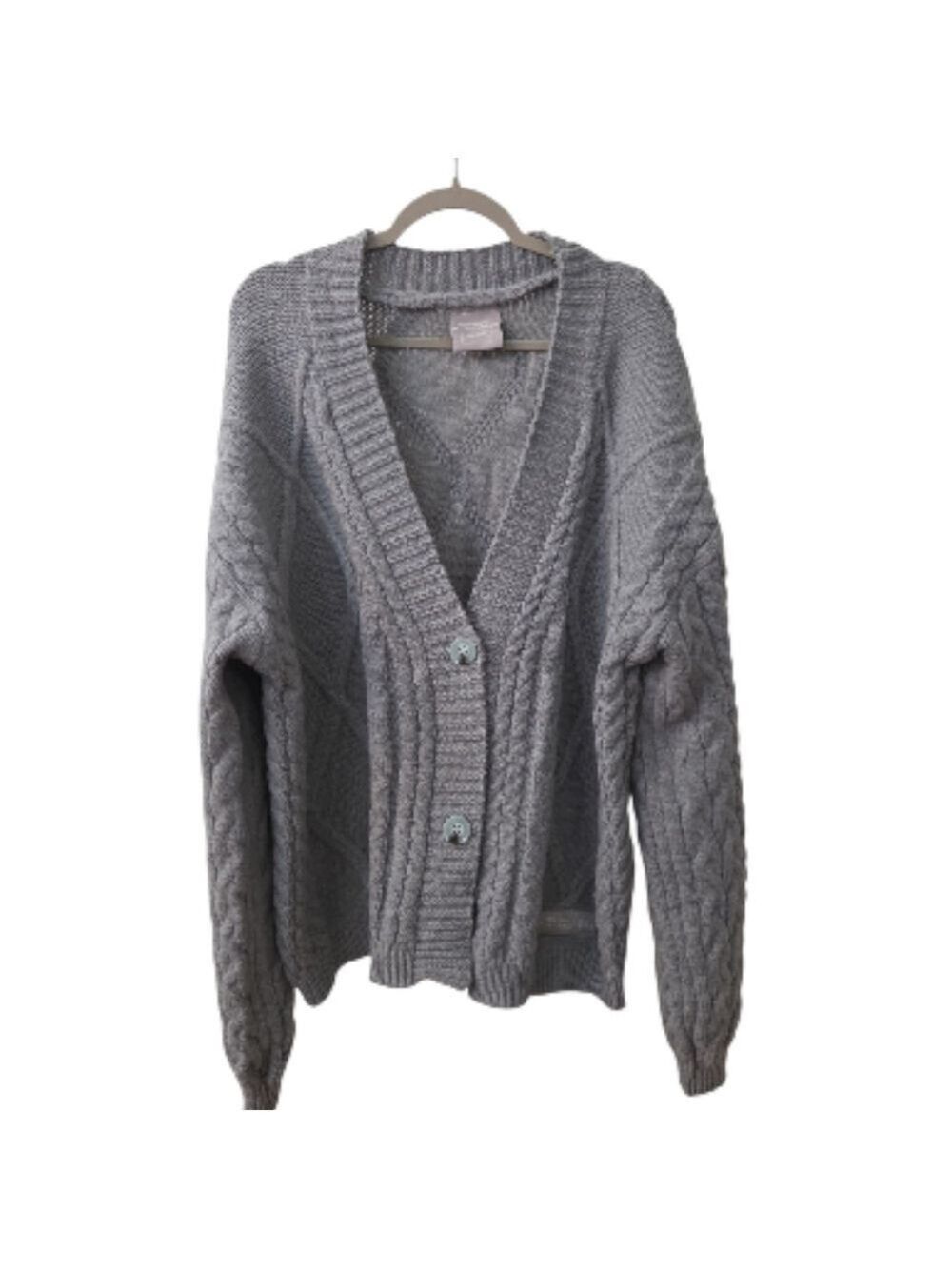 Taylor Swift Gray Cable Knit Cardigan The Tortured Poets Department 3XL 4XL - Picture 1 of 9